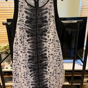 Black and White Sleeveless Dress